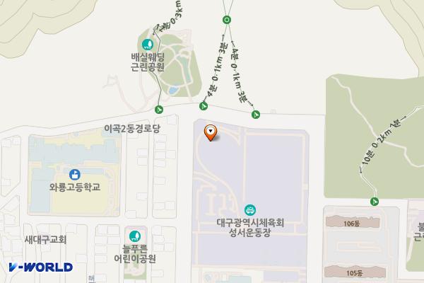 성서실내게이트볼장 위치 지도 — 대구광역시 달서구 선원로 133