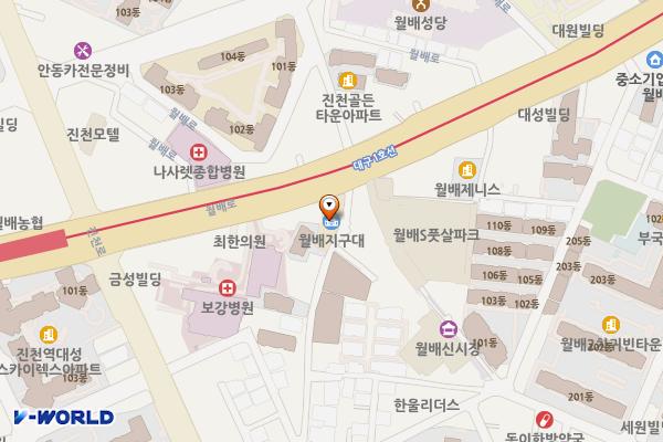 월배지구대 위치 지도 — 대구광역시 달서구 월배로108