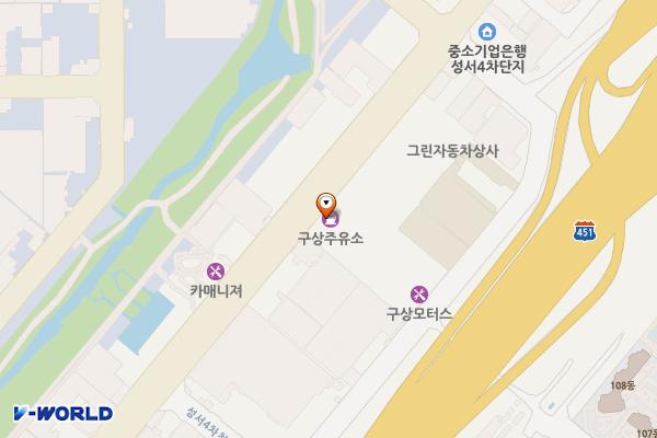 구상주유소 위치 지도 — 대구광역시 달서구 성서4차첨단로 180