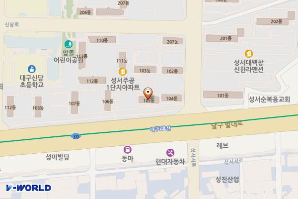 성서종합사회복지관 위치 지도 — 대구광역시 달서구 신당로 56