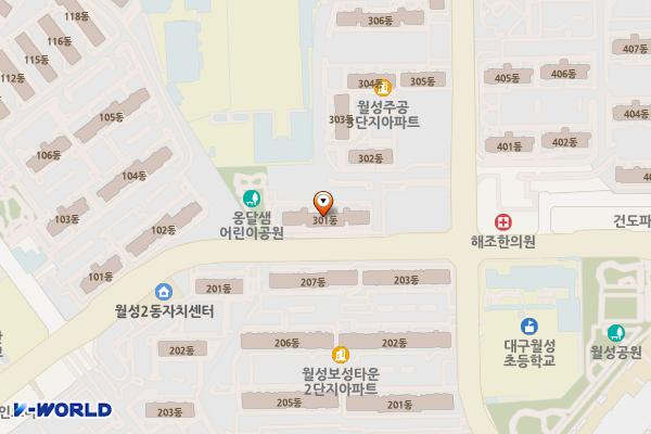 월성종합사회복지관 위치 지도 — 대구광역시 달서구 학산로7길 39