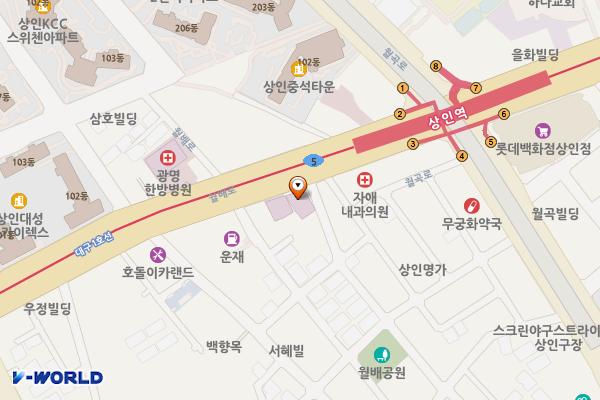 라온치과병원 상인점 위치 지도 — 대구광역시 달서구 월배로 206