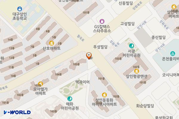 대성빌딩 위치 지도 — 대구광역시 달서구 월곡로 175
