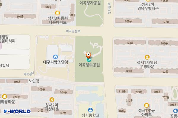 이곡생수공원 위치 지도 — 대구광역시 달서구 이곡공원로 68