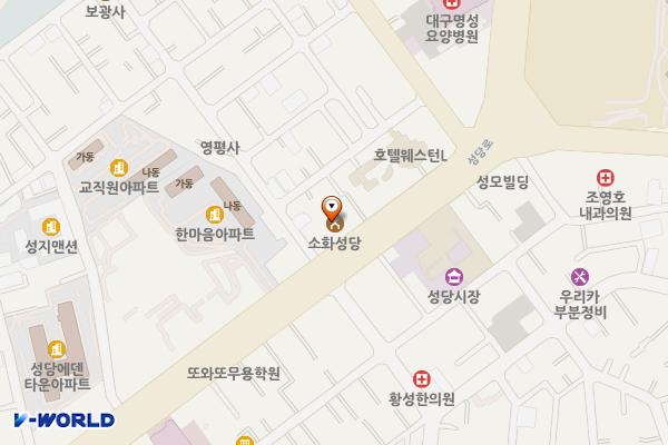 성수빌딩 위치 지도 — 대구광역시 달서구 성당로 195