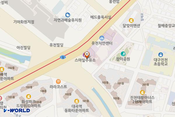 스마일주유소 위치 지도 — 대구광역시 달서구 월배로 8
