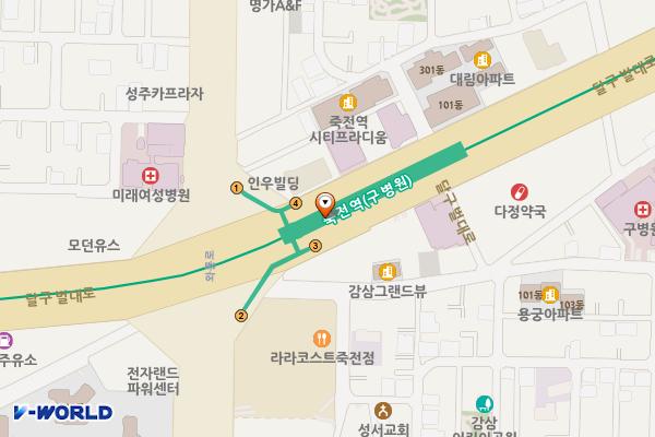 죽전역 위치 지도 — 대구광역시 달서구 달구벌대로 지하 1560