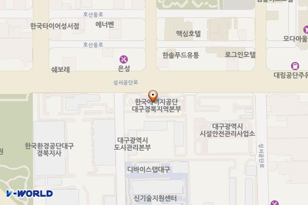 한국에너지공단 대구경북지역본부 위치 지도 — 대구광역시 달서구 성서공단로 52