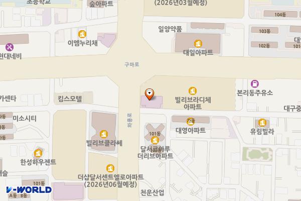 우리병원 위치 지도 — 대구광역시 달서구 와룡로 48