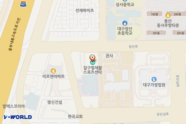 달구벌종합복지관 위치 지도 — 대구광역시 달서구 달구벌대로291길 100