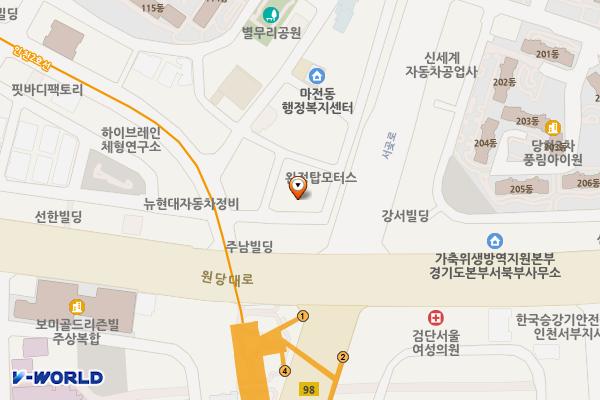 완정네공영(검단4)주차장 위치 지도 — 인천광역시 서구 완정로8번길
