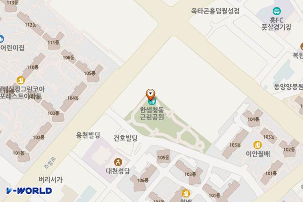 한샘공원 위치 지도 — 대구광역시 달서구 조암남로26길 30