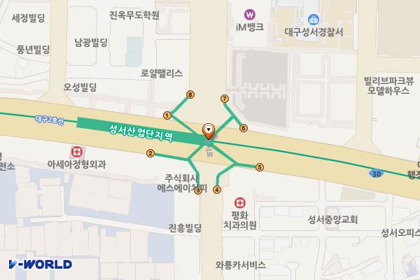 성서산업단지역 위치 지도 — 대구광역시 달서구 달구벌대로 지하 1280
