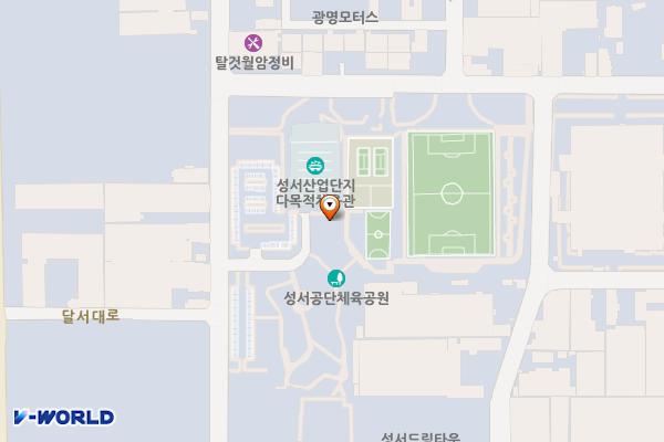 성서산업단지체육시설내다목적체육관 위치 지도 — 대구광역시 달서구 성서공단로22길 25