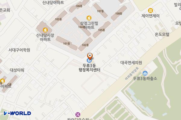 두류3동행정복지센터 위치 지도 — 대구광역시 달서구 야외음악당로39길 24