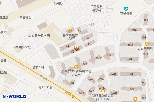 검단3주차장 위치 지도 — 인천광역시 서구 검단로459번길