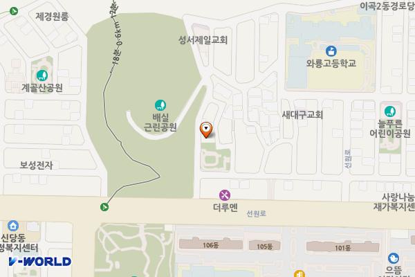 배꽃공원 위치 지도 — 대구광역시 달서구 선원로23남길 56-15(이곡동)