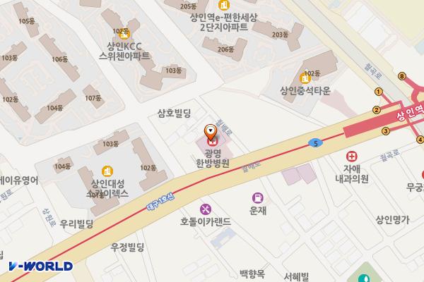 광명한방병원 위치 지도 — 대구광역시 달서구 월배로 195