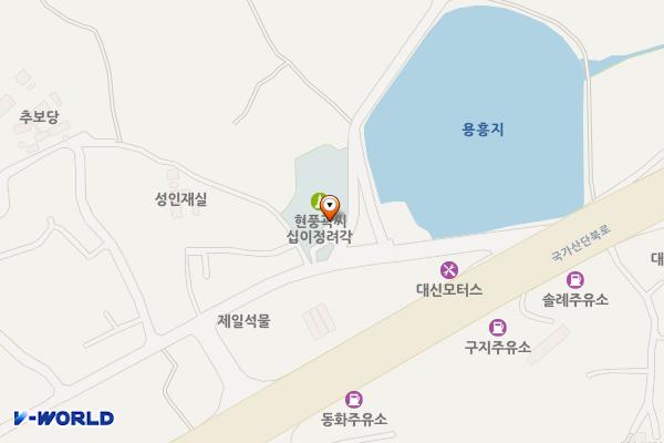 현풍곽씨십이정려각 위치 지도 — 대구광역시 달성군 현풍읍 지동길 3