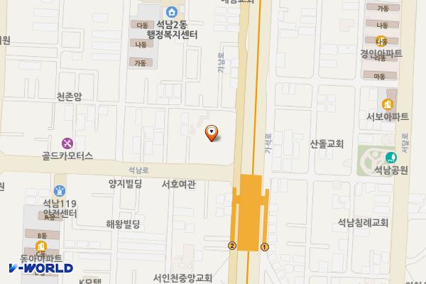 석남3주차장 위치 지도 — 인천광역시 서구 석남로 121
