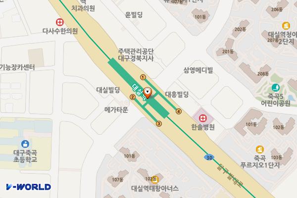 대실역 위치 지도 — 대구광역시 달성군 다사읍 달구벌대로 지하 888, 대실역