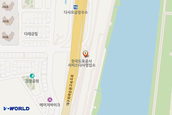 다사 영업소 위치 지도 — 대구광역시 달성군 다사읍 대구외곽순환고속도로 4
