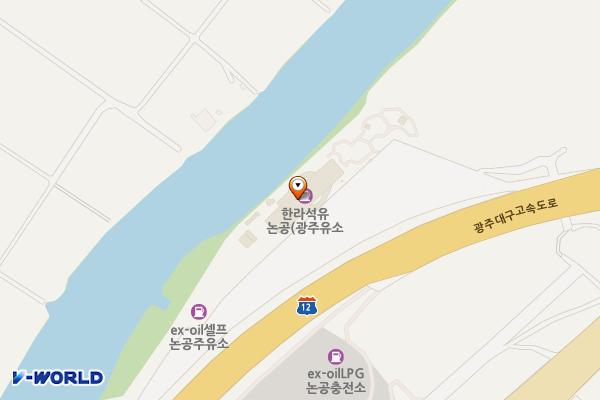 (주)캘리스코논공(광주) 휴게소 위치 지도 — 대구광역시 달성군 논공읍 광주대구고속도로 169, 휴게소