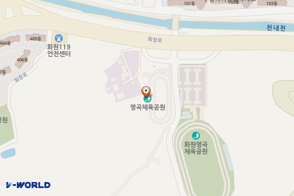 명곡체육공원 위치 지도 — 대구광역시 달성군 화원읍 인흥1길 12