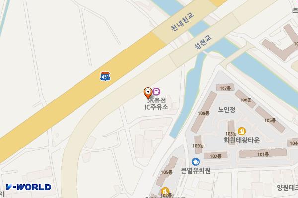 GS칼텍스(주) 유천IC주유소 위치 지도 — 대구광역시 달성군 화원읍 성천로 66