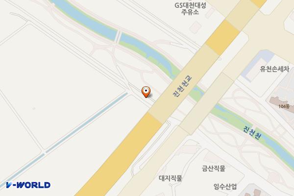 진천천 위치 지도 — 대구광역시 달성군 화원읍 진천천남자전거길 152
