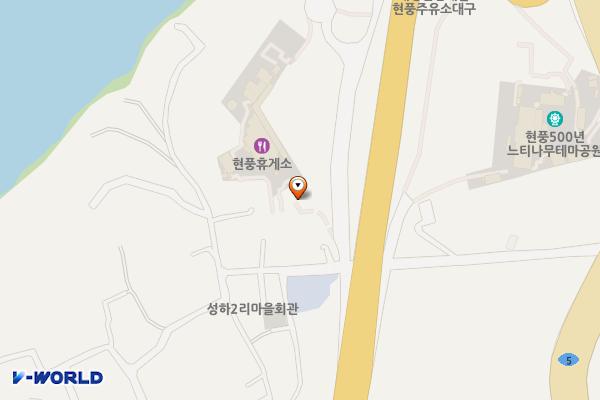 현풍주유소(마산방향) 위치 지도 — 대구광역시 달성군 현풍읍 중부내륙지선고속도로 3