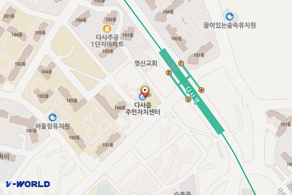 다사읍주민자치센터 위치 지도 — 대구광역시 달성군 다사읍 매곡로12길 37, 다사읍주민자치센터