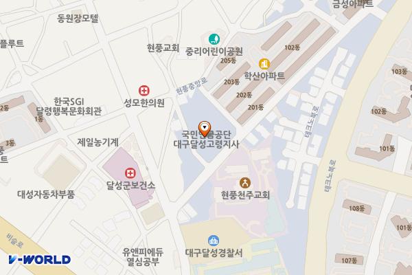 KT달성지사 위치 지도 — 대구광역시 달성군 현풍읍 현풍동로 13, 달성전화국