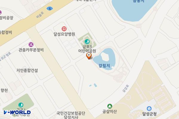 뿌리광장 위치 지도 — 대구광역시 달성군 논공읍 달성군청로3길 14