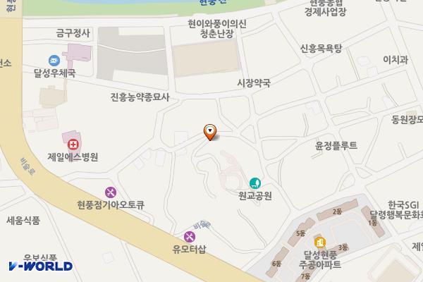 원교 어린이공원 위치 지도 — 대구광역시 달성군 현풍읍 비슬로128길 26-3