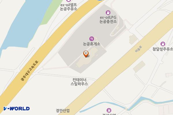(주)캘리스코논공(대구)(주유소) 위치 지도 — 대구광역시 달성군 논공읍 광주대구고속도로 170