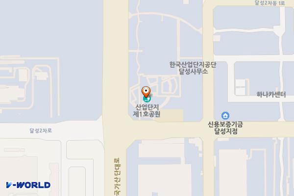 산업단지1호근린공원 위치 지도 — 대구광역시 달성군 구지면 달성2차로 105