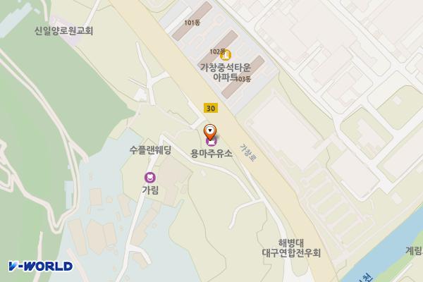 용마주유소 위치 지도 — 대구광역시 달성군 가창면 가창로 1001
