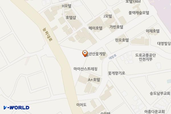 상륙작전기념관주차장 위치 지도 — 인천광역시 연수구 옥련동 588