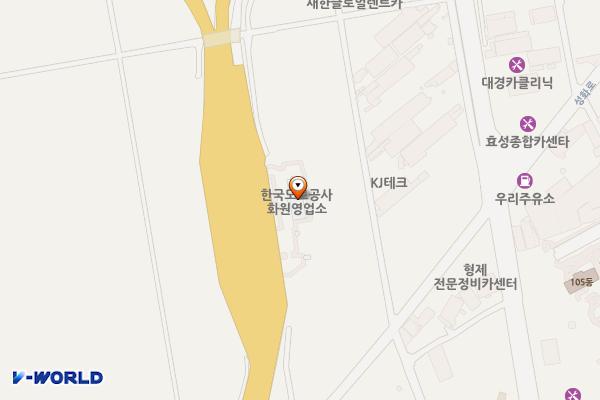 화원옥포 영업소 위치 지도 — 대구광역시 달성군 화원읍 비슬로 2335