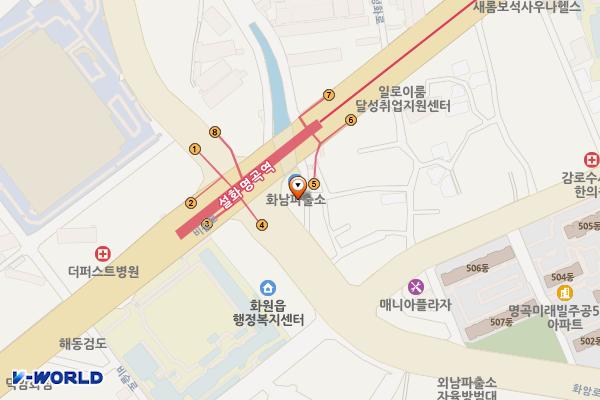 (주)우리주유소(하나로지점) 위치 지도 — 대구광역시 달성군 화원읍 화암로 3