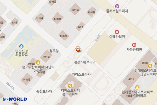 제12공영주차장(송도) 위치 지도 — 인천광역시 연수구 송도동 21-6