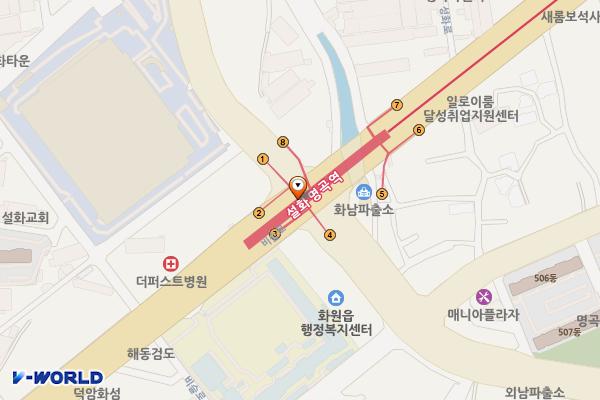 설화명곡역 위치 지도 — 대구광역시 달성군 화원읍 비슬로 지하 2476