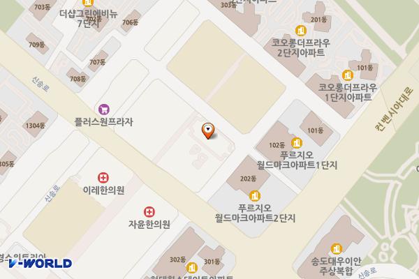 제9공영주차장(송도) 위치 지도 — 인천광역시 연수구 송도동 20-19