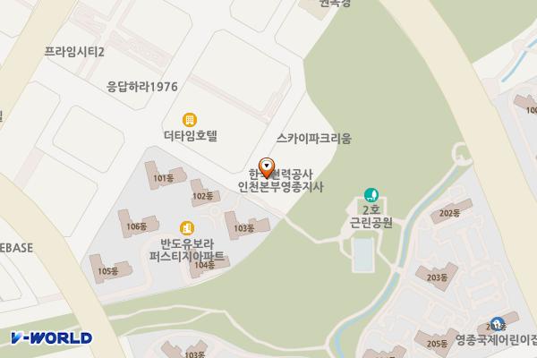 은골공원 화장실 위치 지도 — 인천광역시 중구 영종대로 196번길 15-21