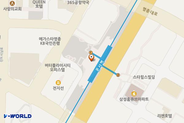 공항철도 운서역(개찰구 밖) 위치 지도 — 인천광역시 영종구 흰바위로59번길 26, 운서역 (운서동)