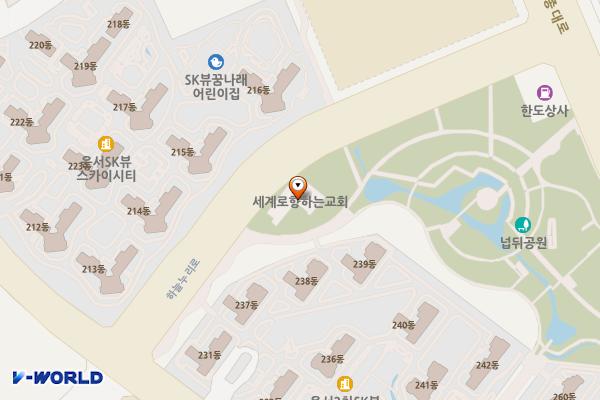 하늘도시 6호 근린공원 화장실 위치 지도 — 인천광역시 중구 하늘누리로 33