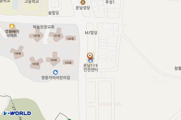 영종119안전센터 1층 위치 지도 — 인천광역시 영종구 운남로 116, 영종119안전센터 (운남동)