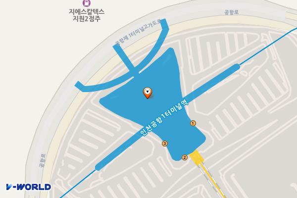 인천공항장기주차장 버스남측 위치 지도 — 인천광역시 영종구 공항로 271, 인천국제공항역 (운서동)