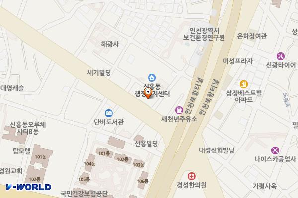 (주)영진공사 1층 위치 지도 — 인천광역시 중구 제물량로80번길 1